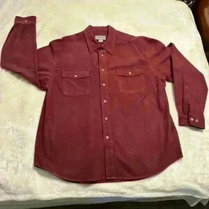 Vintage‎ Eddie Bauer Men’s XL Tallman Heavy Flannel Shirt in Brick Red